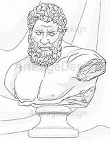 8 coloring Pages Bust Sculpture Head PDF JPG  Etsy sketch template