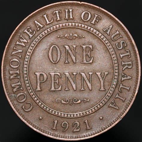 1921 Australian One Penny Value