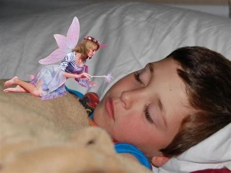 Upload a picture of your sleeping child, and print it out with proof the Tooth Fairy was there ...