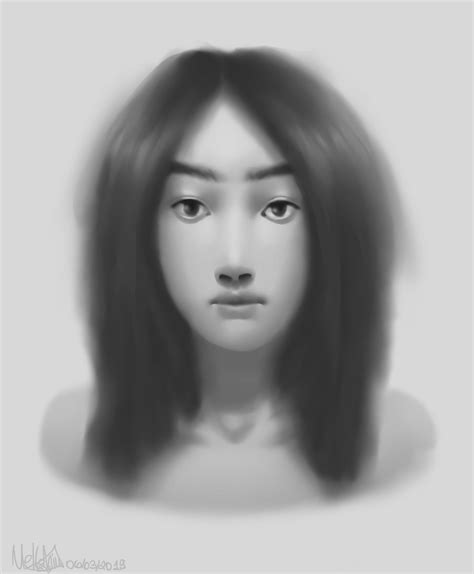 Female face - digital painting study by Mehohwow on DeviantArt