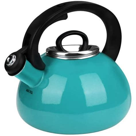 Whistling Tea Kettles, AIDEA 2.3 Quart Ceramic Tea Kettle for Stovetop Induction, Enameled ...