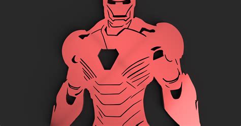 Iron Man 2D Wall decoration by A.K. Engineering | Download free STL ...