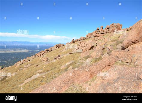 Scenic view from Pikes Peak Highway, Pikes Peak, Colorado Stock Photo - Alamy