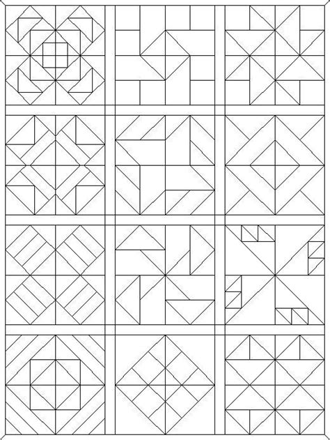 coloring pages quilt blocks 09 … | Barn quilt designs, Barn quilts, Barn quilt patterns