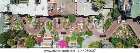 Panorama View Aerial Lombard Street Street Stock Photo (Edit Now) 1144030037