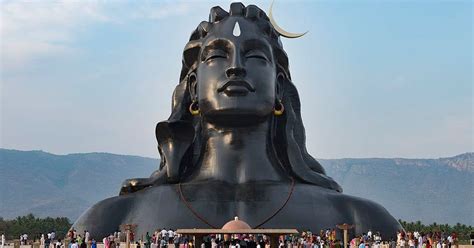 112 feet tall Adiyogi Lord Shiva statue in Coimbatore Tamil Nadu India