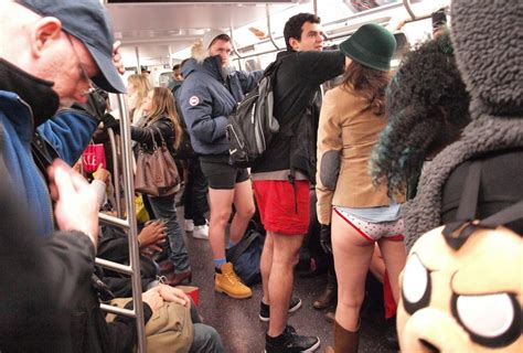 PHOTOS: Subway riders go pantless | New York Post