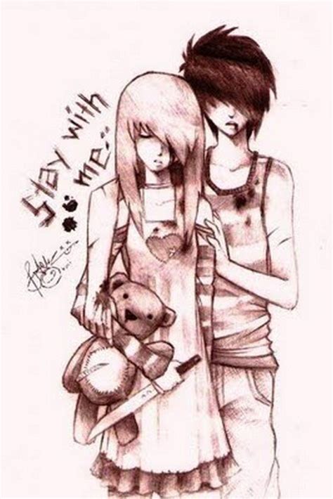 Art Anime, Manga Anime, Manga Girl, Emo Art, Goth Art, Dark Drawings, Couple Drawings, Cute Emo ...