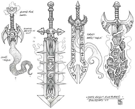 Death Knight Glowing Runeblades Art - World of Warcraft: Wrath of the Lich King Art Gallery