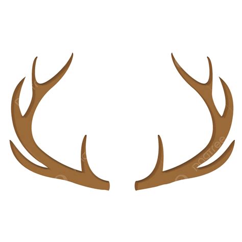 Simple Deer Antlers Clipart Transparent Background, Simple Hand Drawn ...