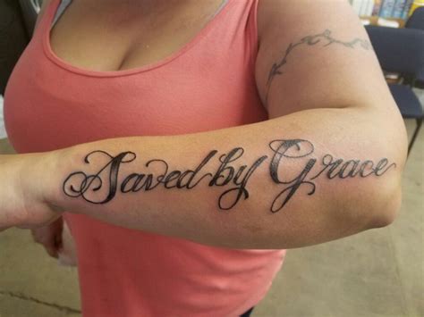 Sinner Saved By Grace Tattoo