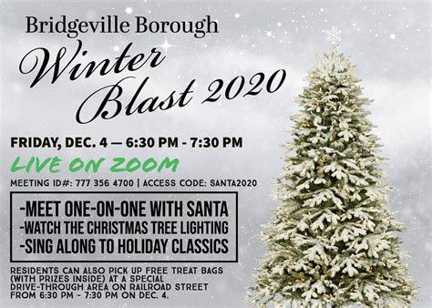 Zoom With Santa This Friday at Bridgeville’s Virtual Winter Blast [UPDATED] | Bridgeville.org