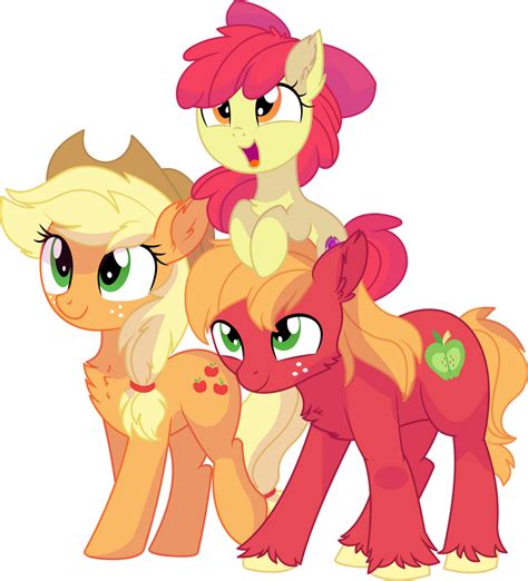 Apple Bloom, Applejack and Big Mac Vector - Family by CyanLightning on ...