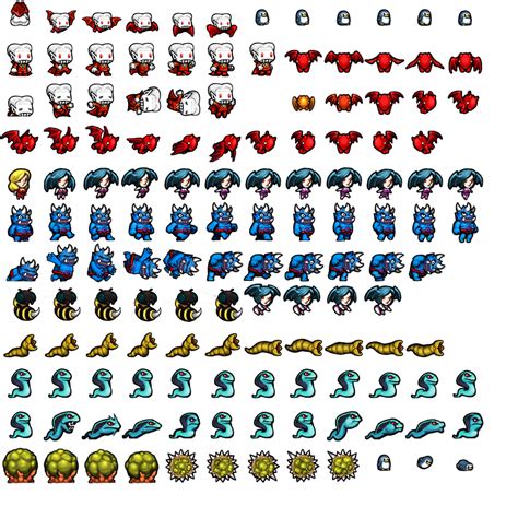 original sprite sheets for monsters 4? : r/spelunky