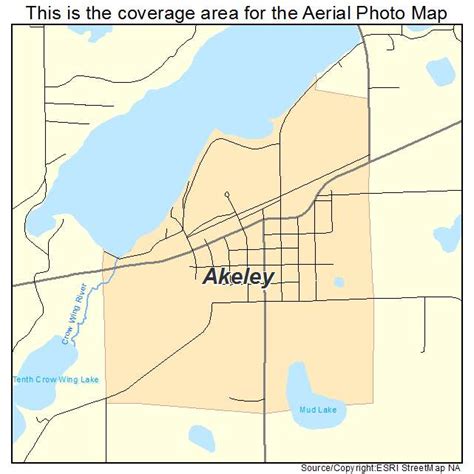 Aerial Photography Map of Akeley, MN Minnesota