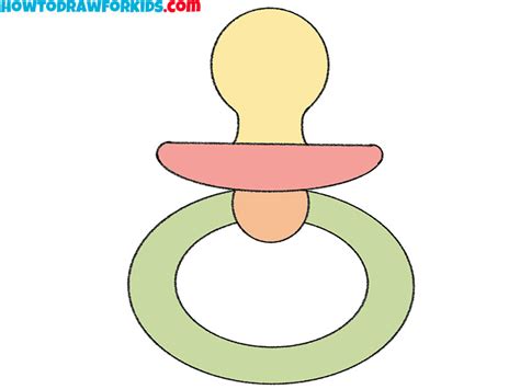 How to Draw a Pacifier - Easy Drawing Tutorial For Kids