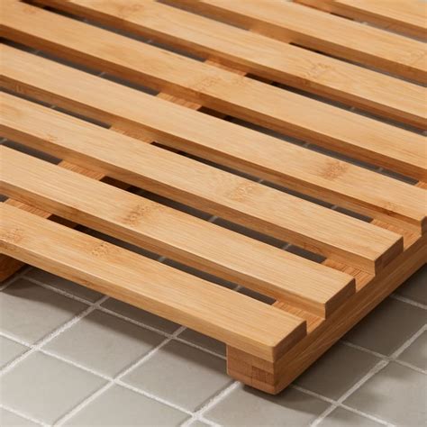 Slatted Bamboo Bath Mat | West Elm