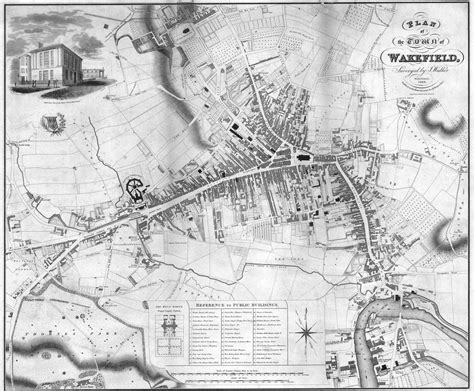 Map of Wakefield from 1823. : wakefield