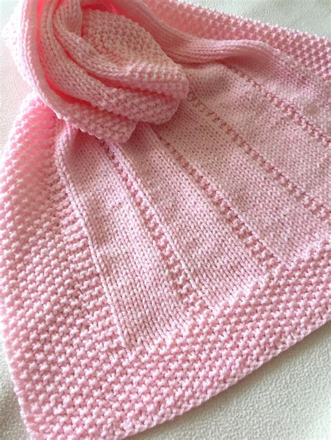 PDF Knitting Pattern Easy Baby Blanket Reversible Design Aran Yarn ENGLISH - Etsy | Knit baby ...