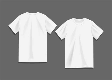 White Blank T-shirt Template Vector | T shirt design template, Blank t shirts, Shirt template