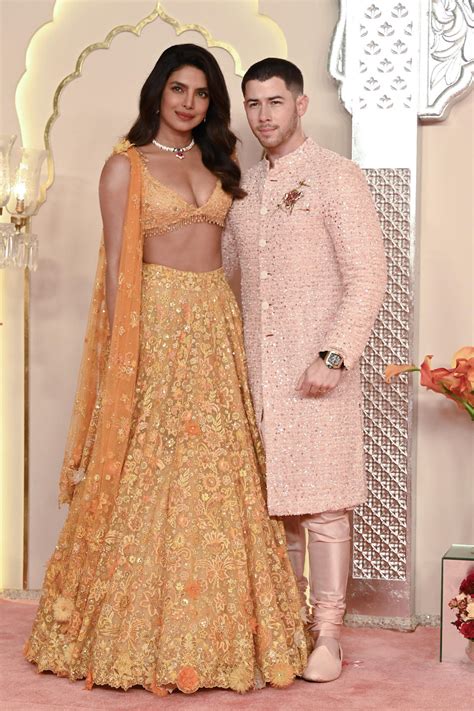 Priyanka Chopra and Nick Jonas Sparkle in Traditional Indian Attire for ...