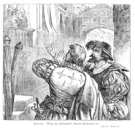 Roderigo, Iago and Brabantio | Victorian Illustrated Shakespeare Archive