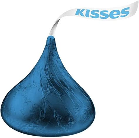 Hershey's Kisses Dark Blue Foil Milk Chocolate Candy - 66.7 oz Bag (400 Pieces)