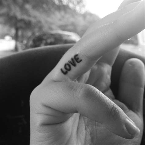 My "love" finger tattoo | Love finger tattoo, Finger tattoos, Tattoos