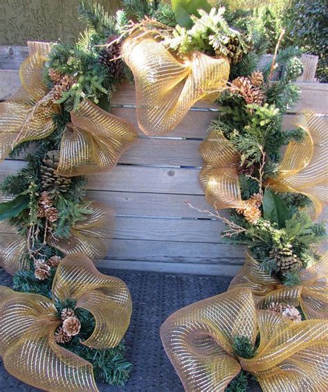 Christmas Greenery Garland Gold Christmas Garland Gold | Etsy ...