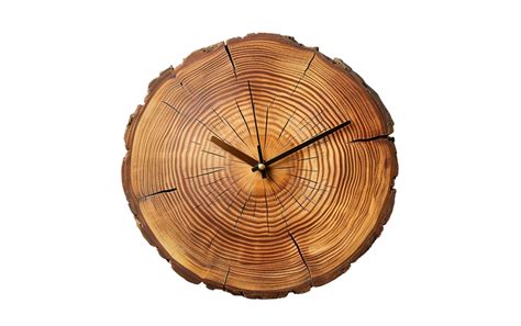 A Wooden Wall Clock Display on Transparent Background 43766752 PNG