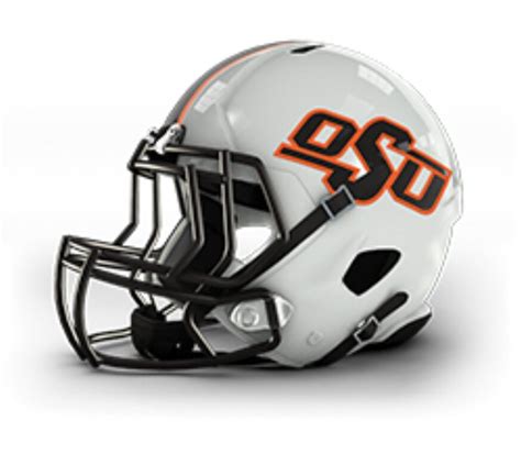 a white helmet with an orange and black logo on it