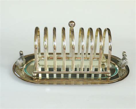 Silver Plate Foie Gras Serving Tray and Toast Rack,Toast Rack with Tray, Vintage French Home ...