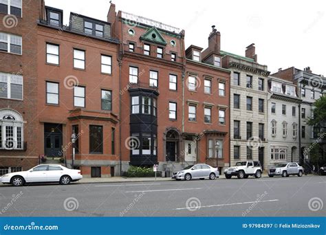 Historic Brownstone Architecture Boston Editorial Photography - Image of parking, home: 97984397