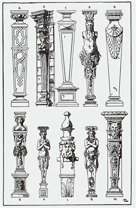 Terminal figures copied from French and Antwerp 16th-century Mannerist pattern books Facade ...