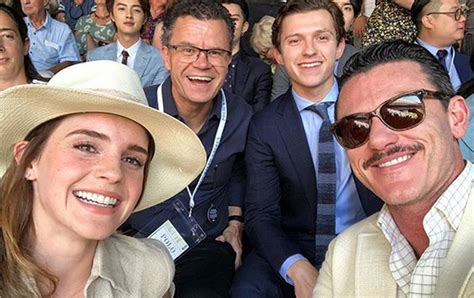 Emma Watson & Luke Evans Meet Up with Tom Holland at Wimbledon! | Emma ...