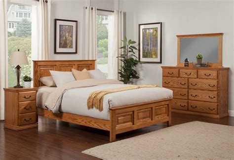 California King Size Bedroom Furniture Set Elegant Traditional Oak ...