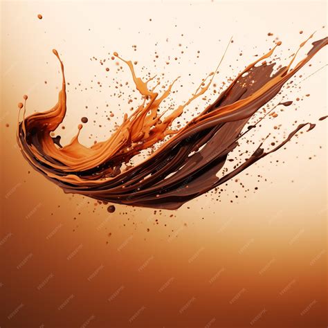 Premium AI Image | brown color splash