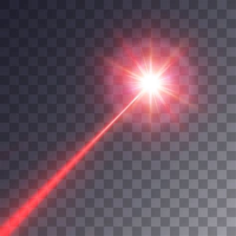 Premium Vector | Red laser beam isolated on transparent background
