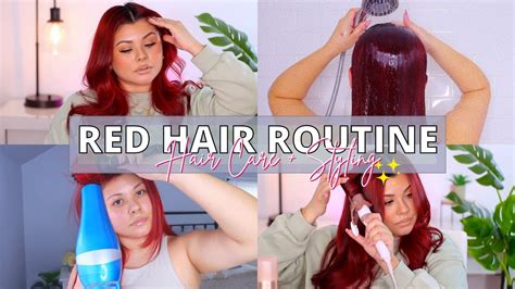 MY RED HAIR ROUTINE ♡ Hair Care, Styling Tools + Tips & Tricks - YouTube