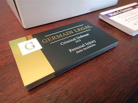 Premium Silk Business Cards for Germain Legal - The Rusty Pixel ...