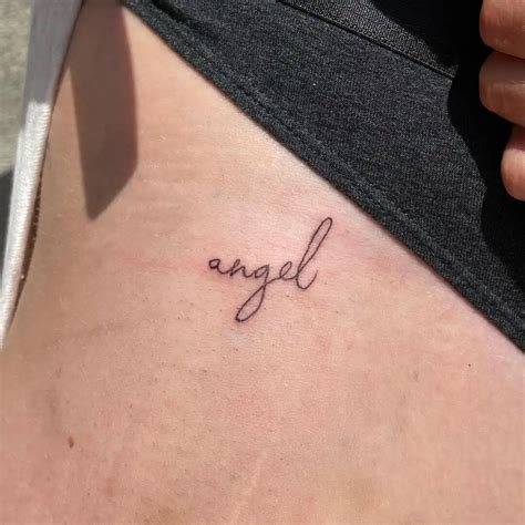 Top 80+ angel tattoo word best - in.cdgdbentre