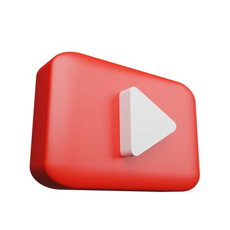 3D youtube logo icon isolated on transparent background 37796007 PNG