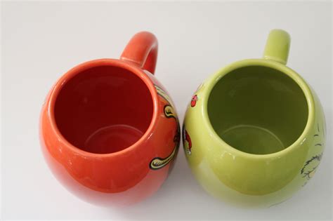 Christmas Grinch dog Max BIG ceramic mugs set of two