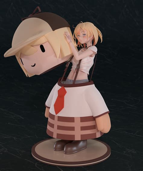 Tan - Amelia Watson in Smol Ame (3D model)