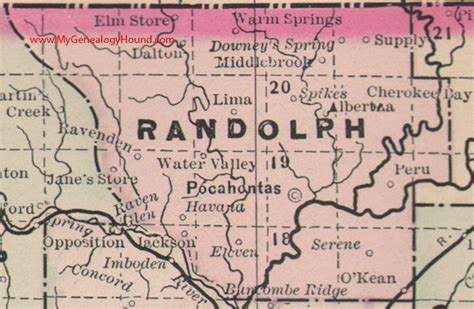 Randolph County, Arkansas 1889 Map | Randolph county, Arkansas, Map of arkansas