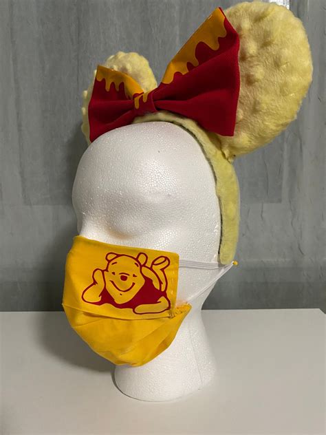 Winnie the Pooh Face Mask | Etsy