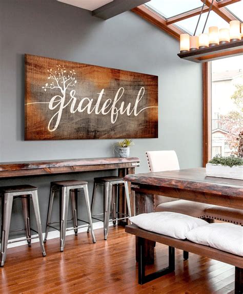 Christian Wall Art: Grateful Word Sign (Wood Frame Ready To Hang ...