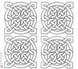 Celtic Knot Coloring Pages Four Square Pattern  Free Printable sketch template