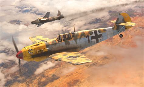 Download Military Messerschmitt Bf 109 4k Ultra HD Wallpaper