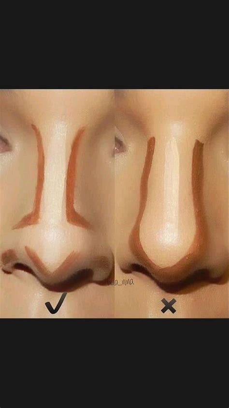 Nose contour Nose contouring DIY Contouring Hacks | Makeup tutorial, Nose makeup, Makeup techniques